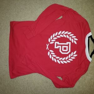 PINK red long sleep T-shirt LARGE